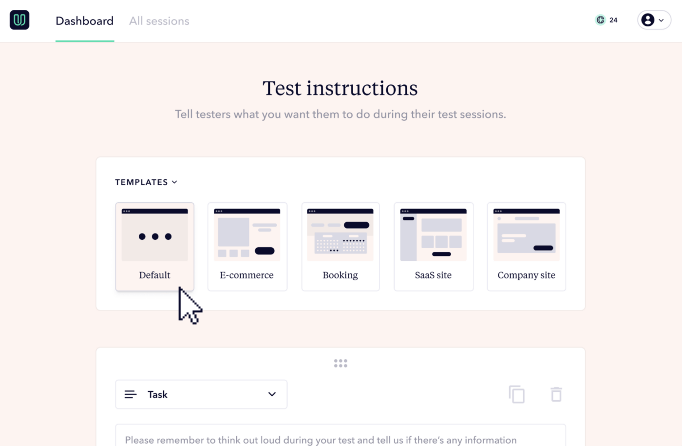 Strumento di feedback Userbrain