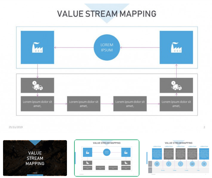 Value Stream Mapping Template by 24Slides