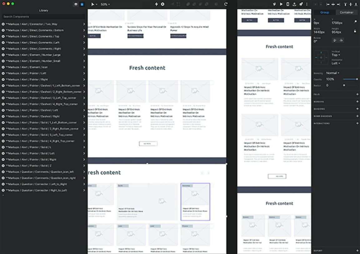 Ferramentas de wireframe da InVision