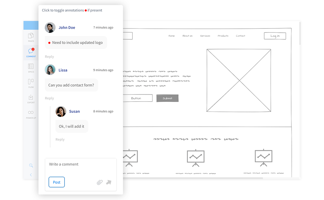 Wireframe tools from MockFlow