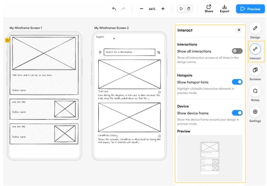 Wireframe tools from Uizard