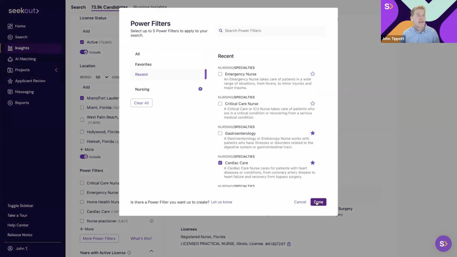 AI recruitment software by SeekOut