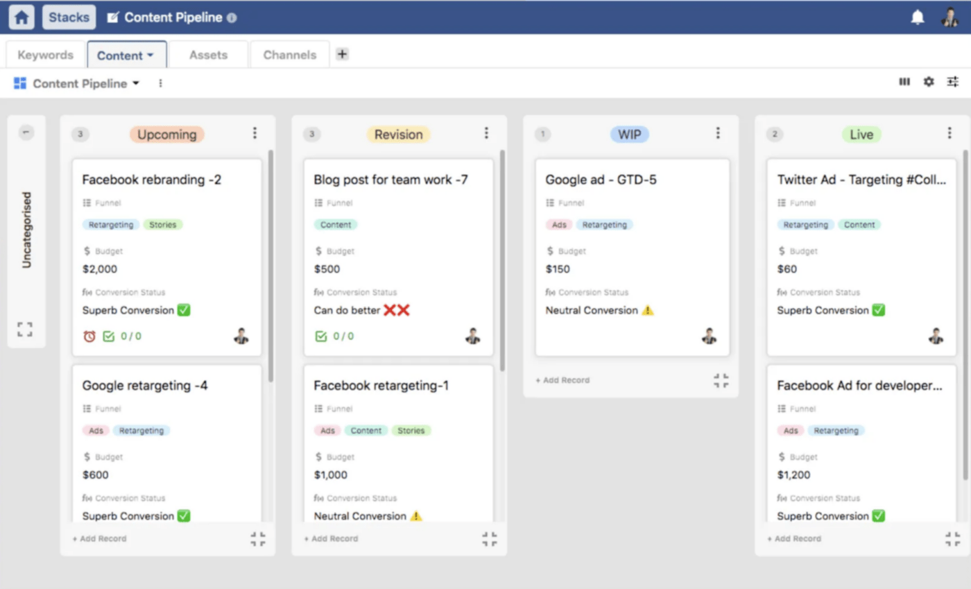 Stackby werkt als een top Nuclino alternatief en concurrent