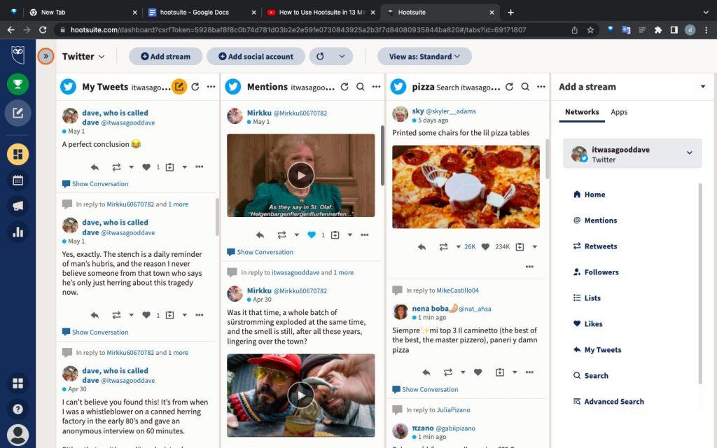 Hootsuite Dashboard