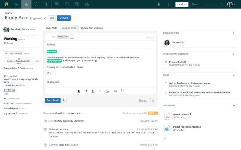 販売追跡ソフトウェア: Zendeskで電子メールを作成する