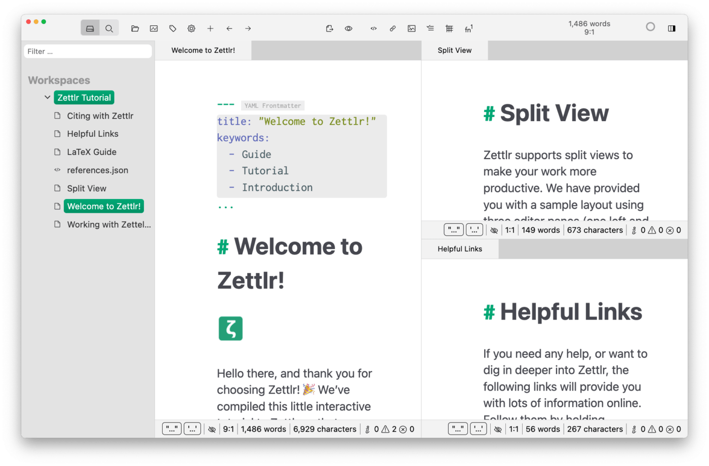 Zettlr arbeitet als Top-Alternative und Konkurrent von Nuclino