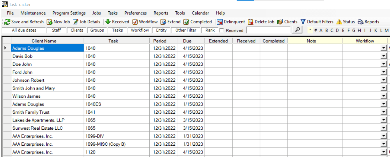 1065 Tax Return Workflow Diagram - Jetpack Workflow