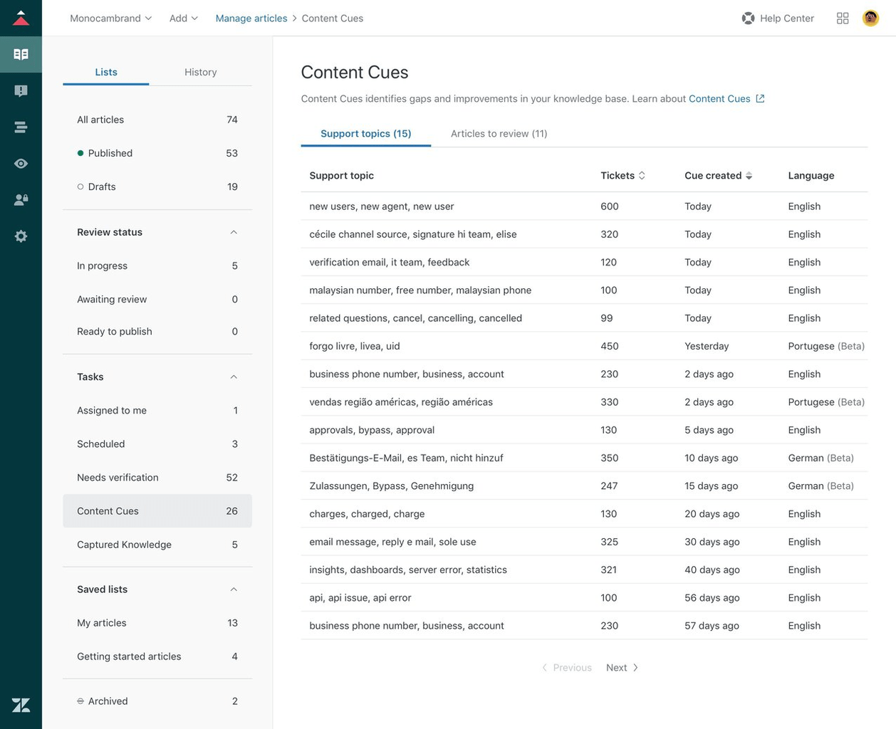 Aufbau einer Wissensdatenbank in Zendesk, einer Helpjuice-Alternative