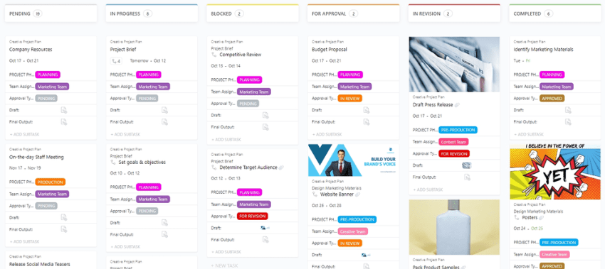 ClickUp Creative Project Plan Template