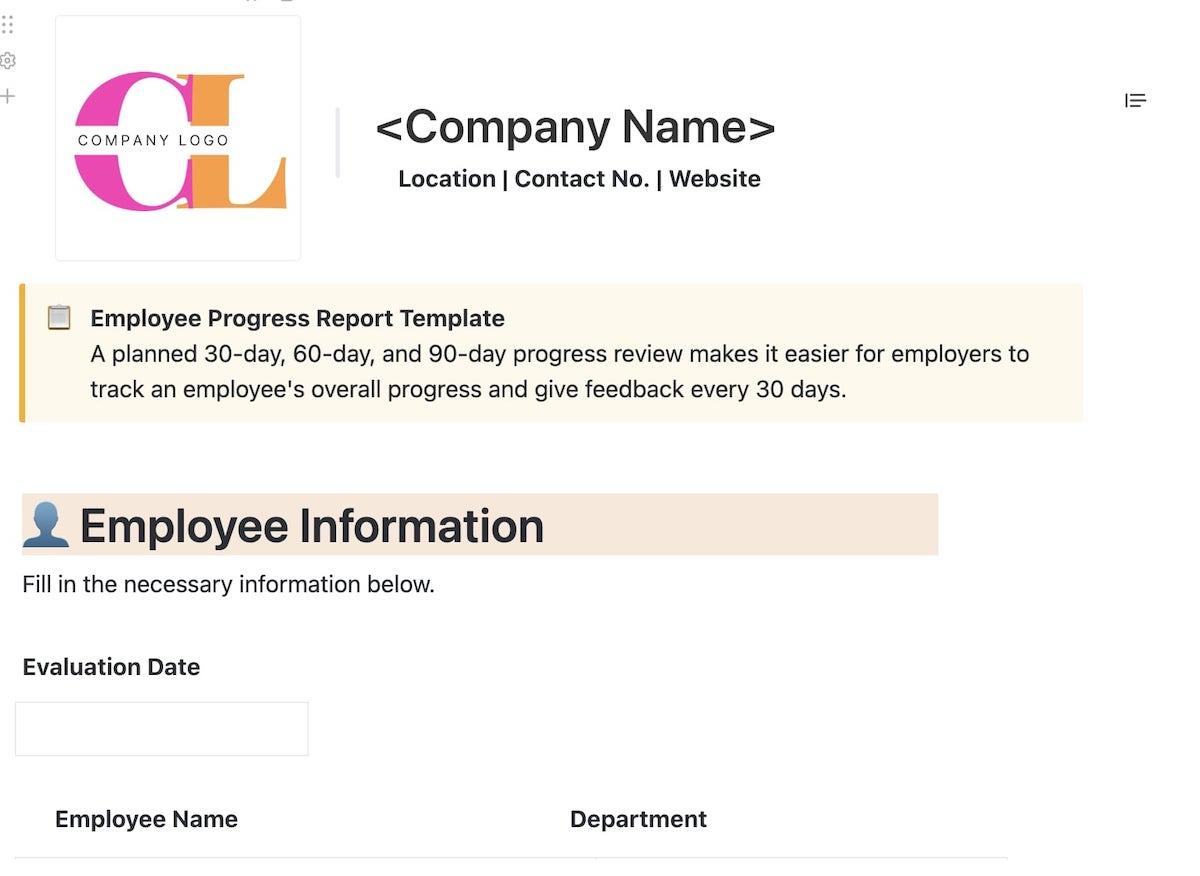 ClickUp Progress Report Template