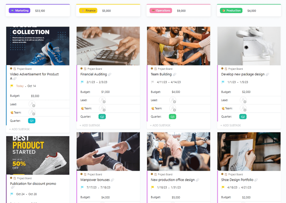 ClickUp Project Board Template