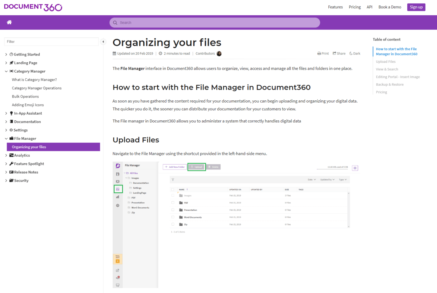 Document360 API 문서화 도구