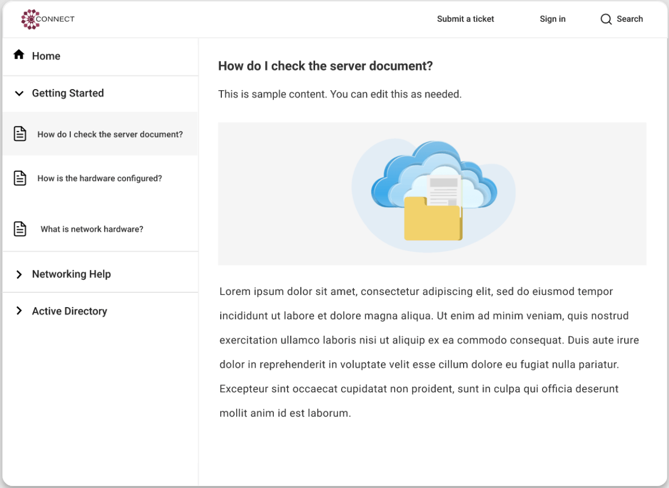 Esempio di modelli di documentazione IT tratti dalla Knowledge Base di ProProfs