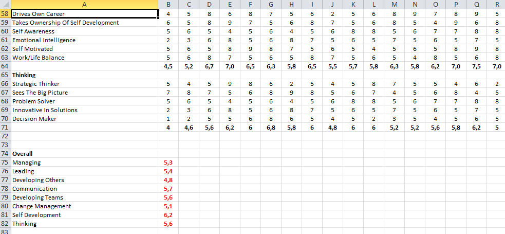 Excel sjabloon voor beoordeling van trainingsbehoeften by SkillHub