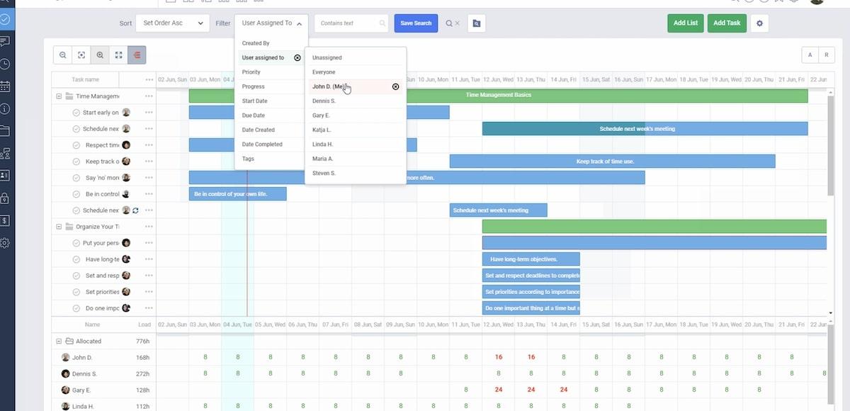 Assigner des tâches aux utilisateurs dans Freedcamp