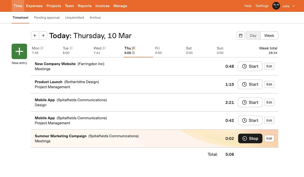 Harvest Dashboard