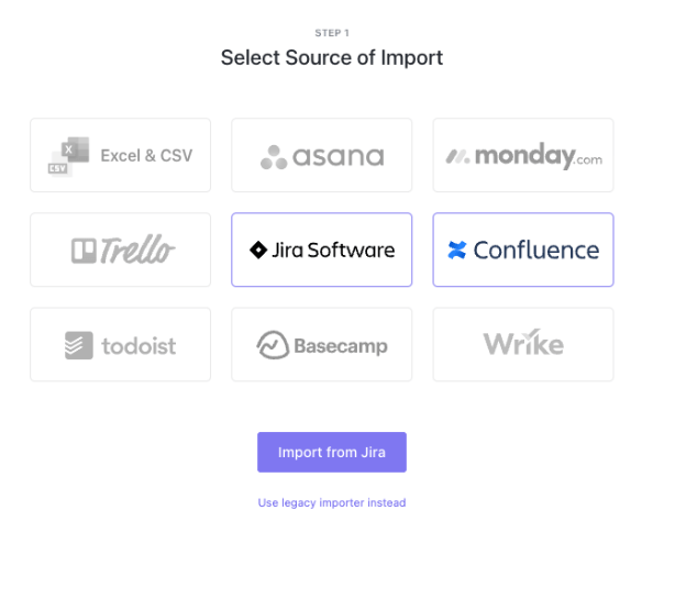 Jira and Confluence Importer on ClickUp