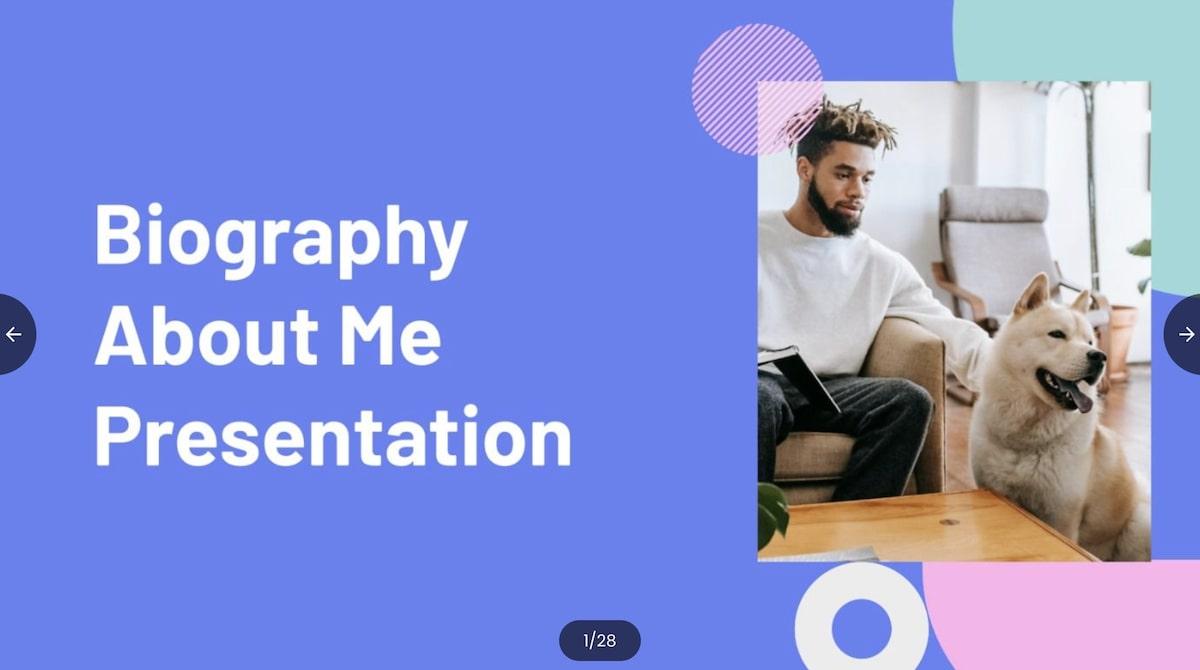 PowerPoint Biography About Me Template