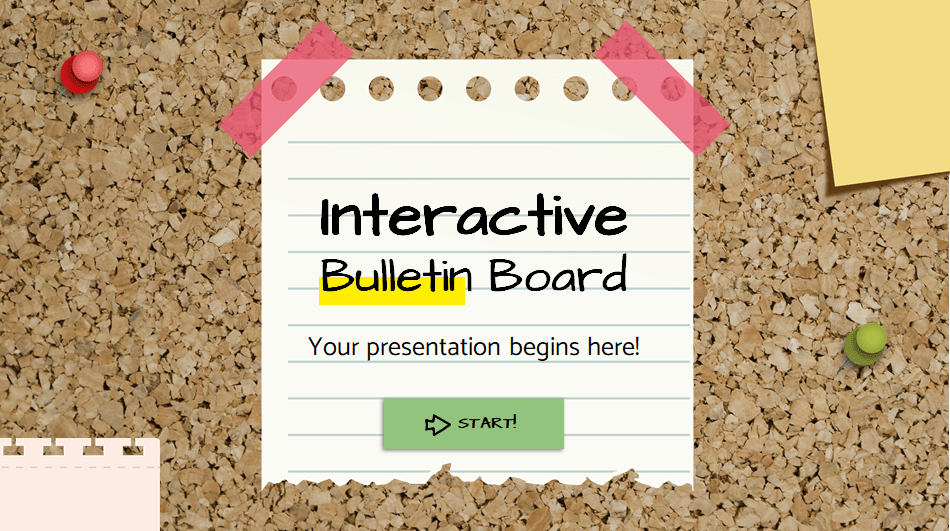 PowerPoint Interactive Bulletin Board Template by SlidesGo