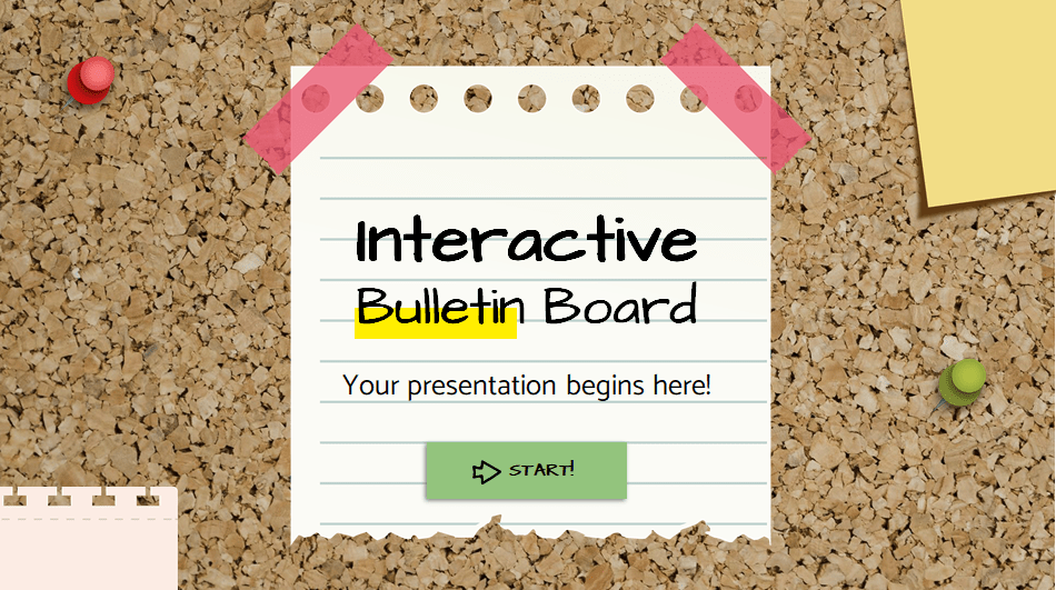 PowerPoint Interactief Bulletin Bord Sjabloon door SlidesGo