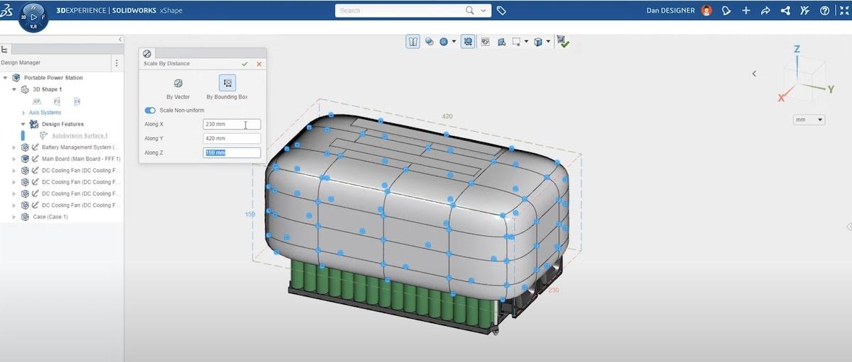 Screenshot of Solidworks' editor view