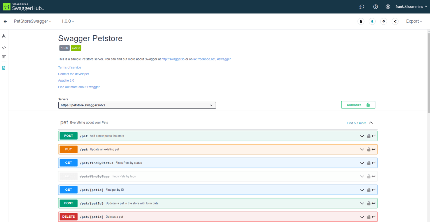 Herramienta de documentación de API Swagger UI