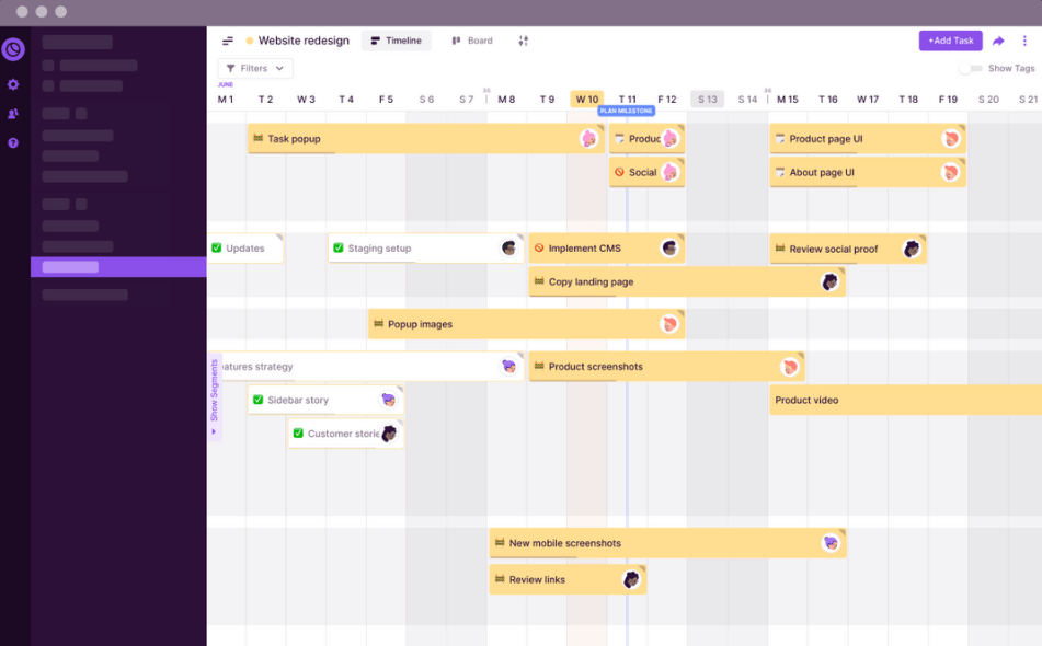 Planification du projet TeamWeek