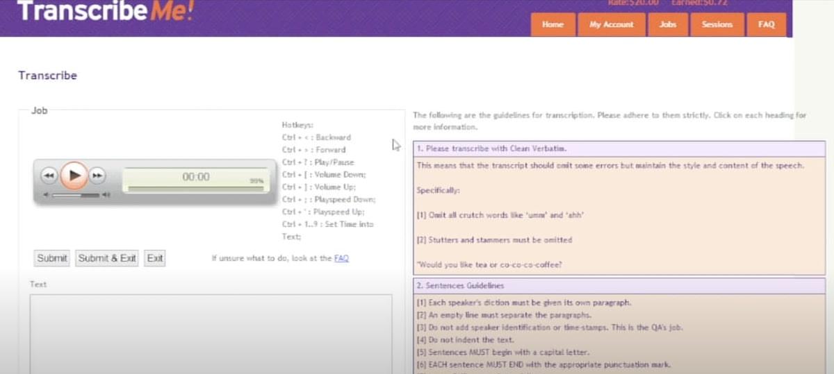 Herramientas de transcripción IA: ejemplo de transcripción por TranscribeMe