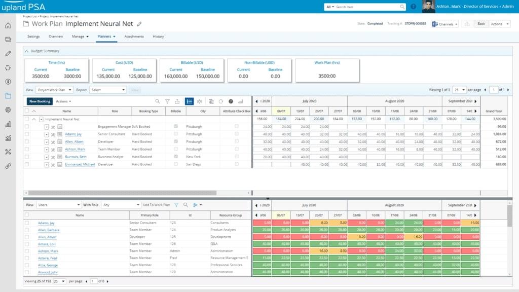 Relationship Mapping Software: Upland's Planners page