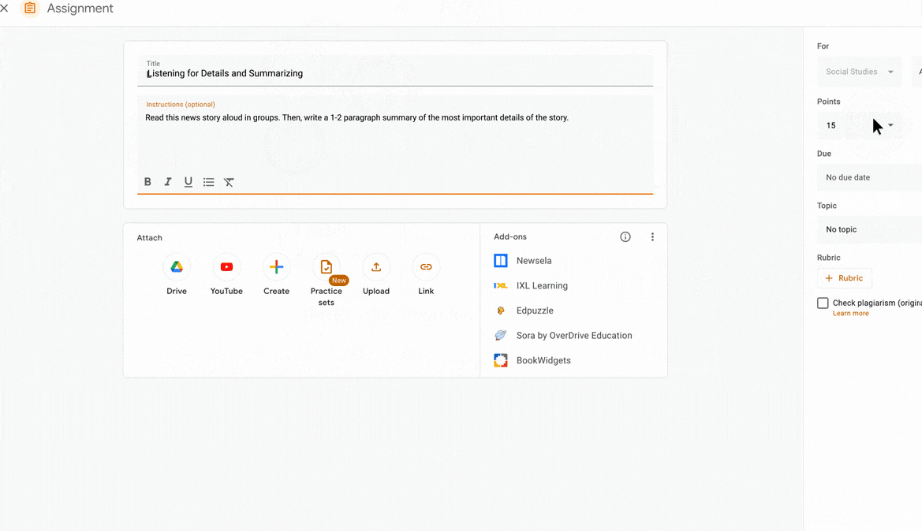 Menggunakan Google Classroom untuk membuat dan mengatur tugas