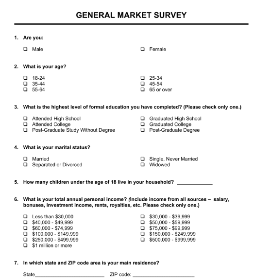 Templat Survei Pasar Umum Word oleh BusinessInABox
