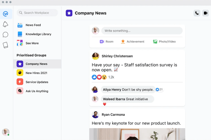 Workplace from Meta News Feed Screenshot