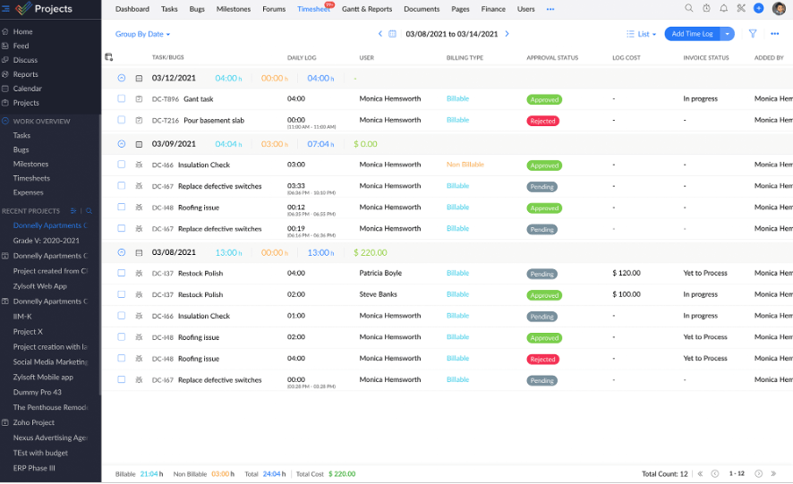 Zoho Projects