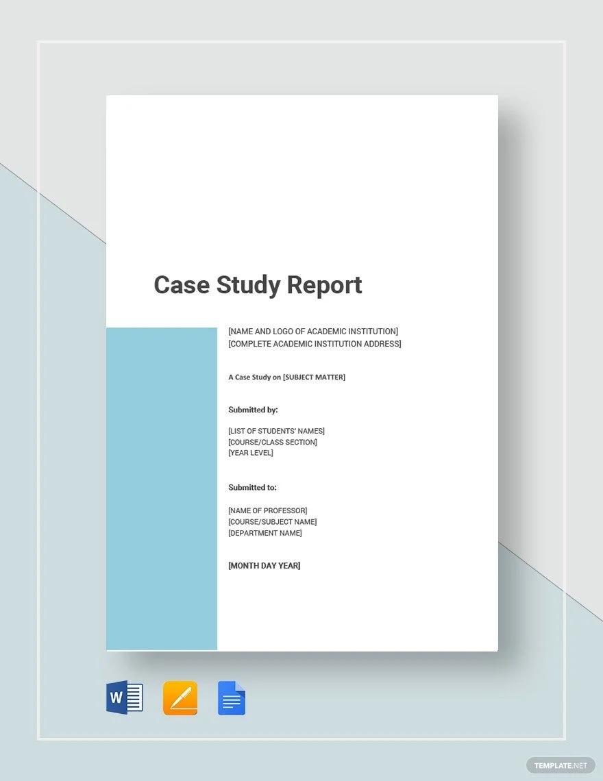 case study template format