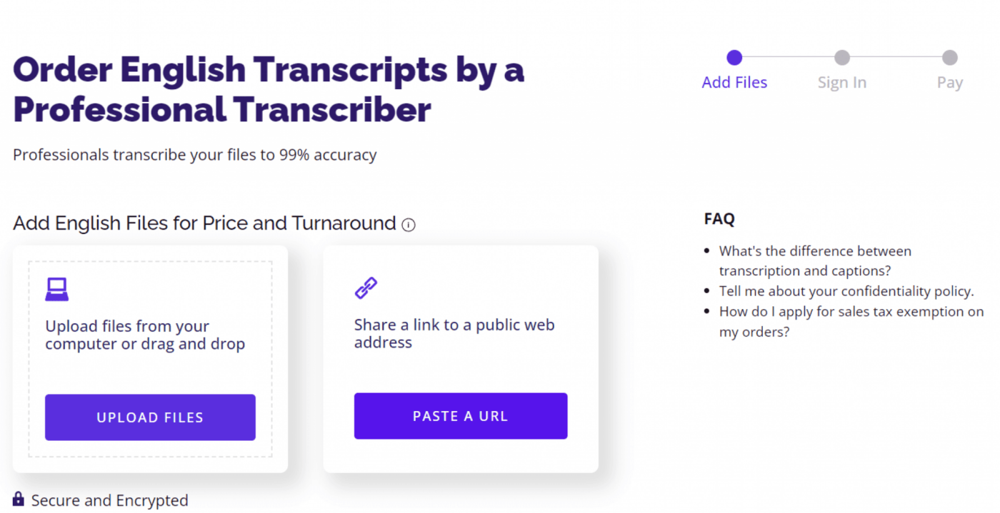 Rev: Transcribe speech to text