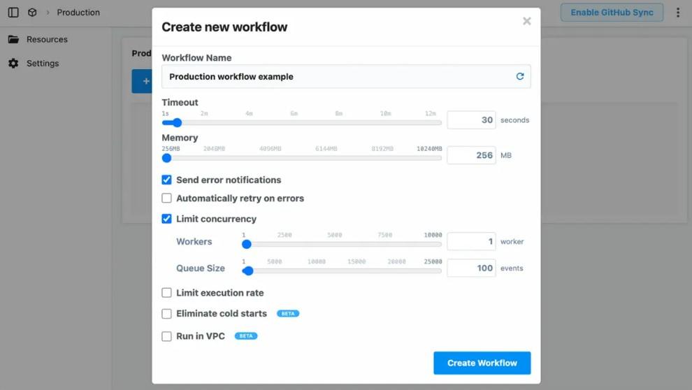 Criando um novo fluxo de trabalho no Pipedream