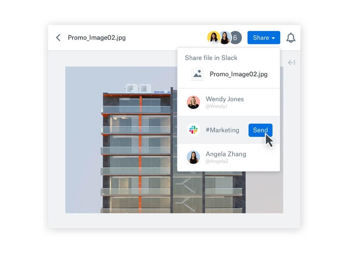 Integrasi Dropbox: mengirim gambar dari Dropbox ke Slack