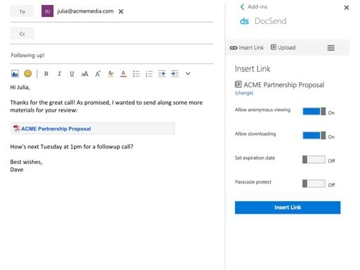 Menggunakan integrasi Dropbox untuk melampirkan file di Microsoft Outlook