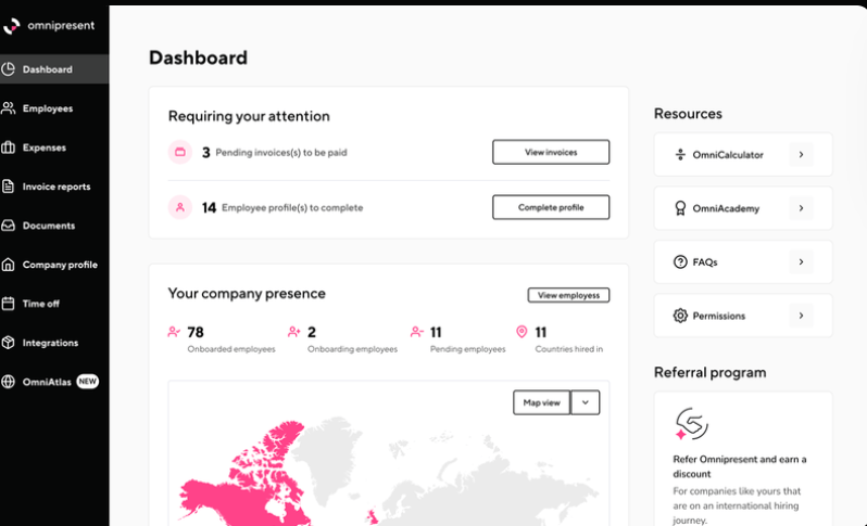 Dashboard Omnipresent