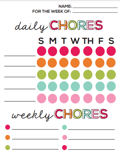 Weekly Chore Chart