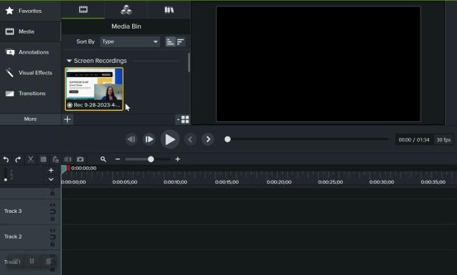 Usare Camtasia per assemblare e modificare le clip video