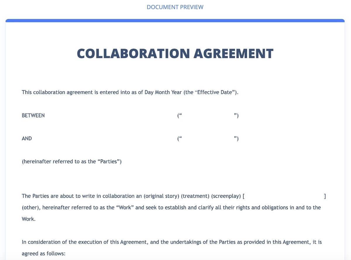 10 Free Collaboration Agreement Templates in Word & ClickUp