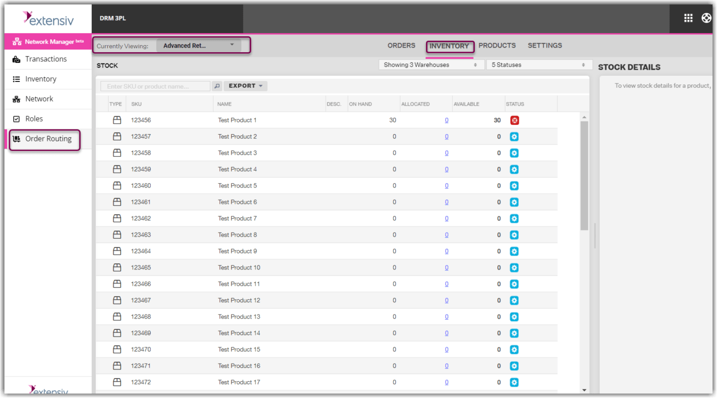 extensiv inventory