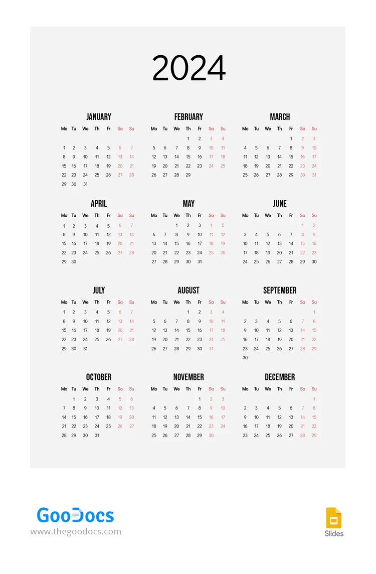 google slide marketing kalender vorlage