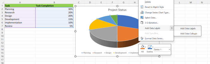 How to create a pie chart in Excel in one minute (or less)