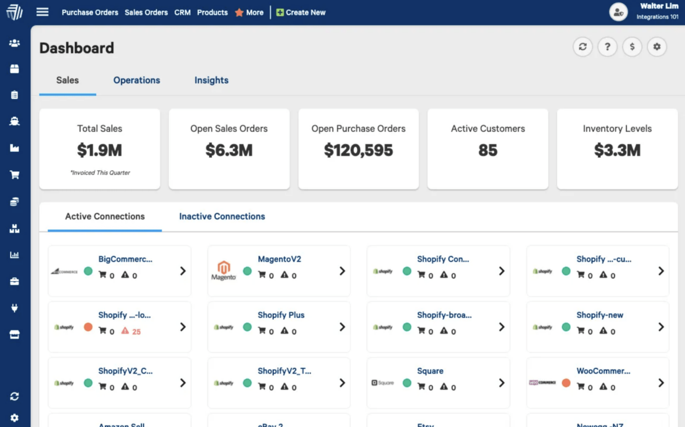 cin7 dashboard