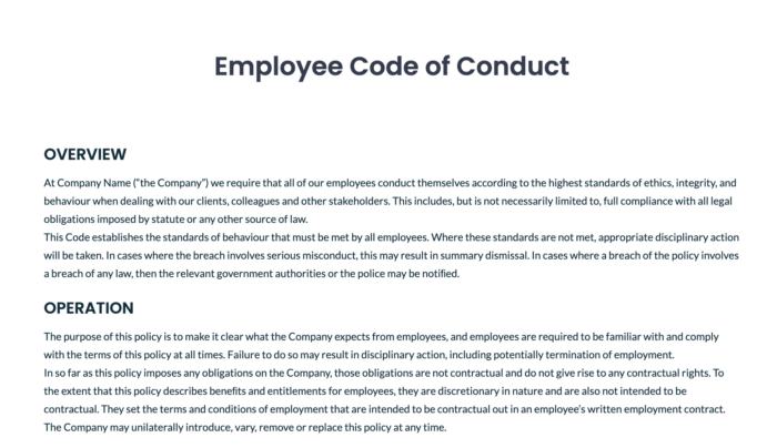 10 Employee Code of Conduct Templates in Word & ClickUp