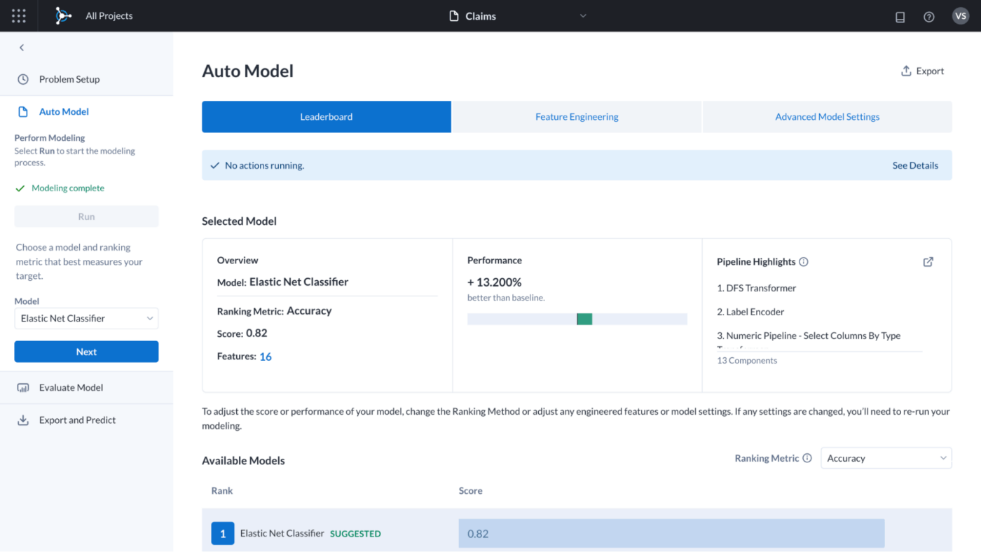 Alteryx Auto-Modell-Prozess