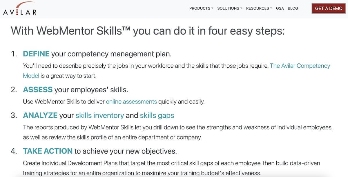 Skills management software: how to use Avilar's WebMentor Skills™ in 4 easy steps