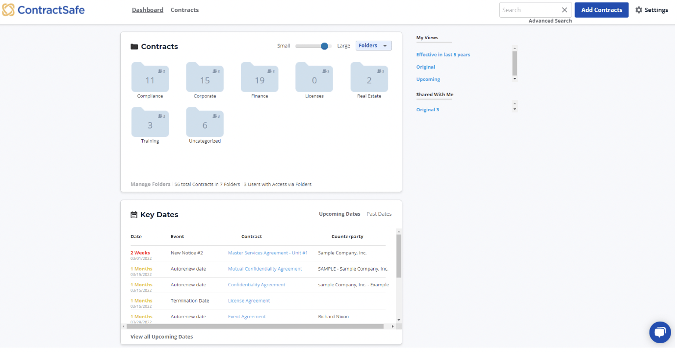 Logiciel de gestion des contrats ContractSafe